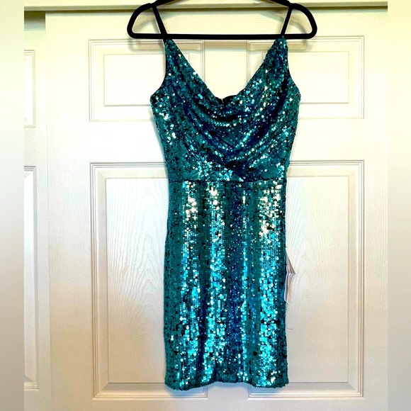 NWT Dress The Population Sequin Mini Dress - Picture 3 of 16